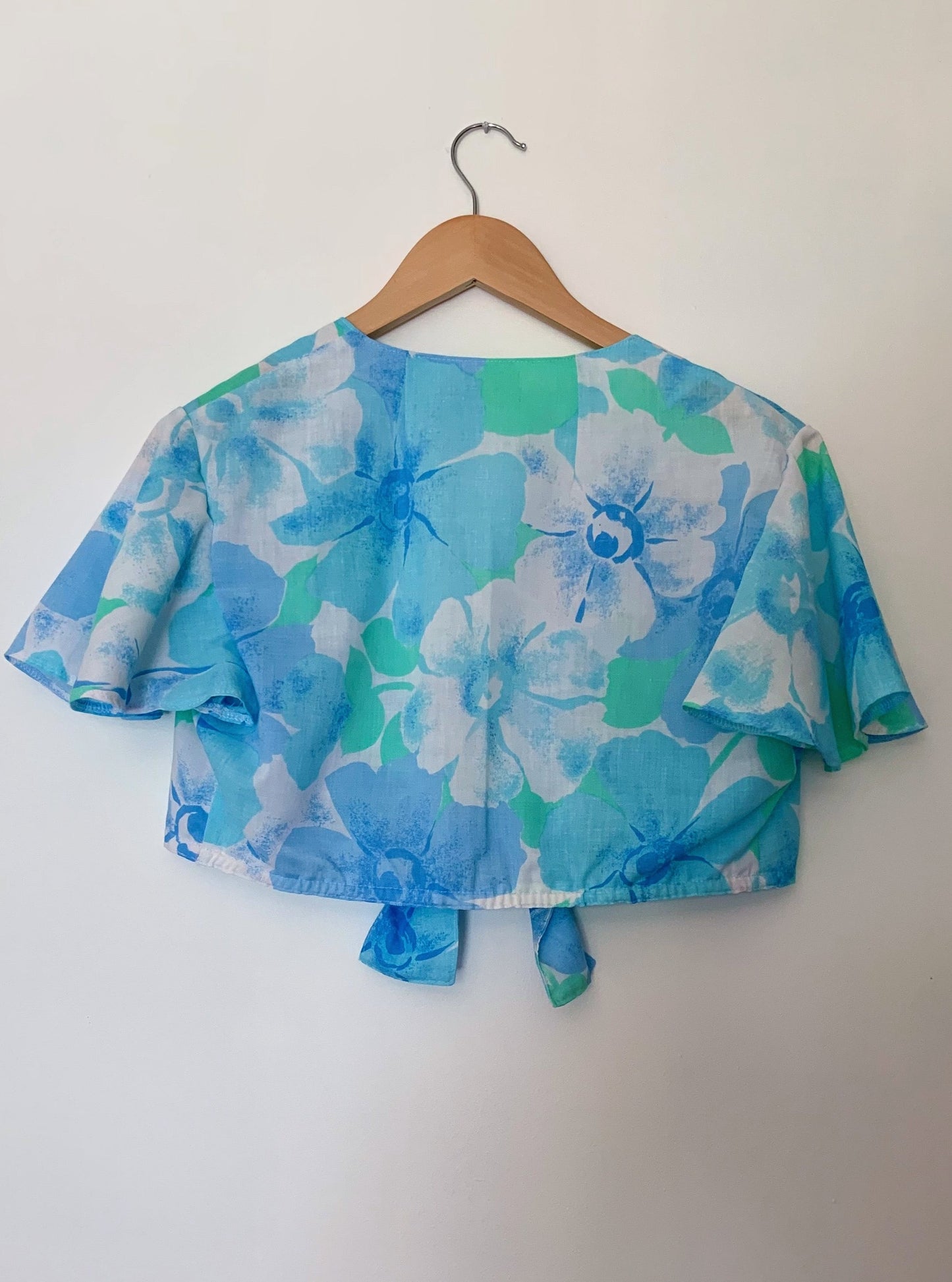 BLUE FLORAL BREEZE 2 PIECE SKIRT & TOP SET (M)