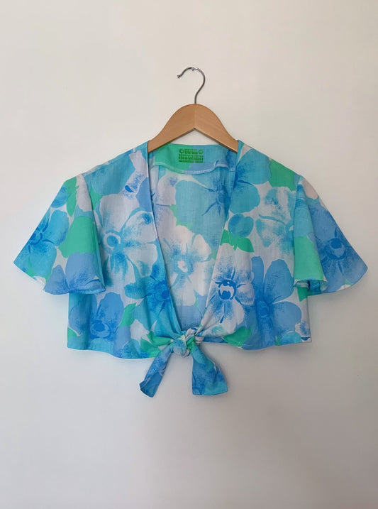 BLUE FLORAL BREEZE 2 PIECE SKIRT & TOP SET (M)