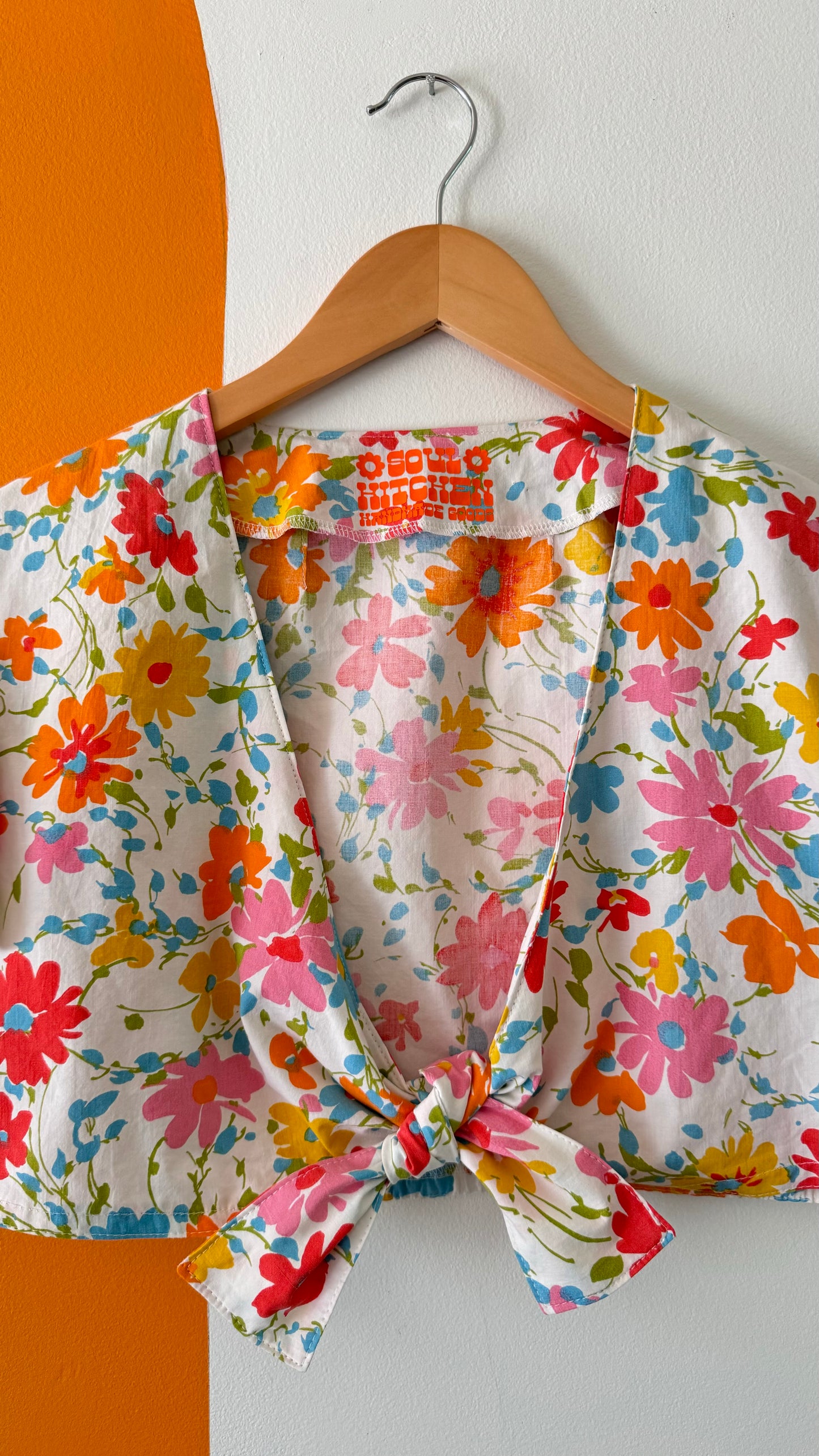 MULTI COLOUR FLORAL 2 PIECE SKIRT & TOP SET (M)