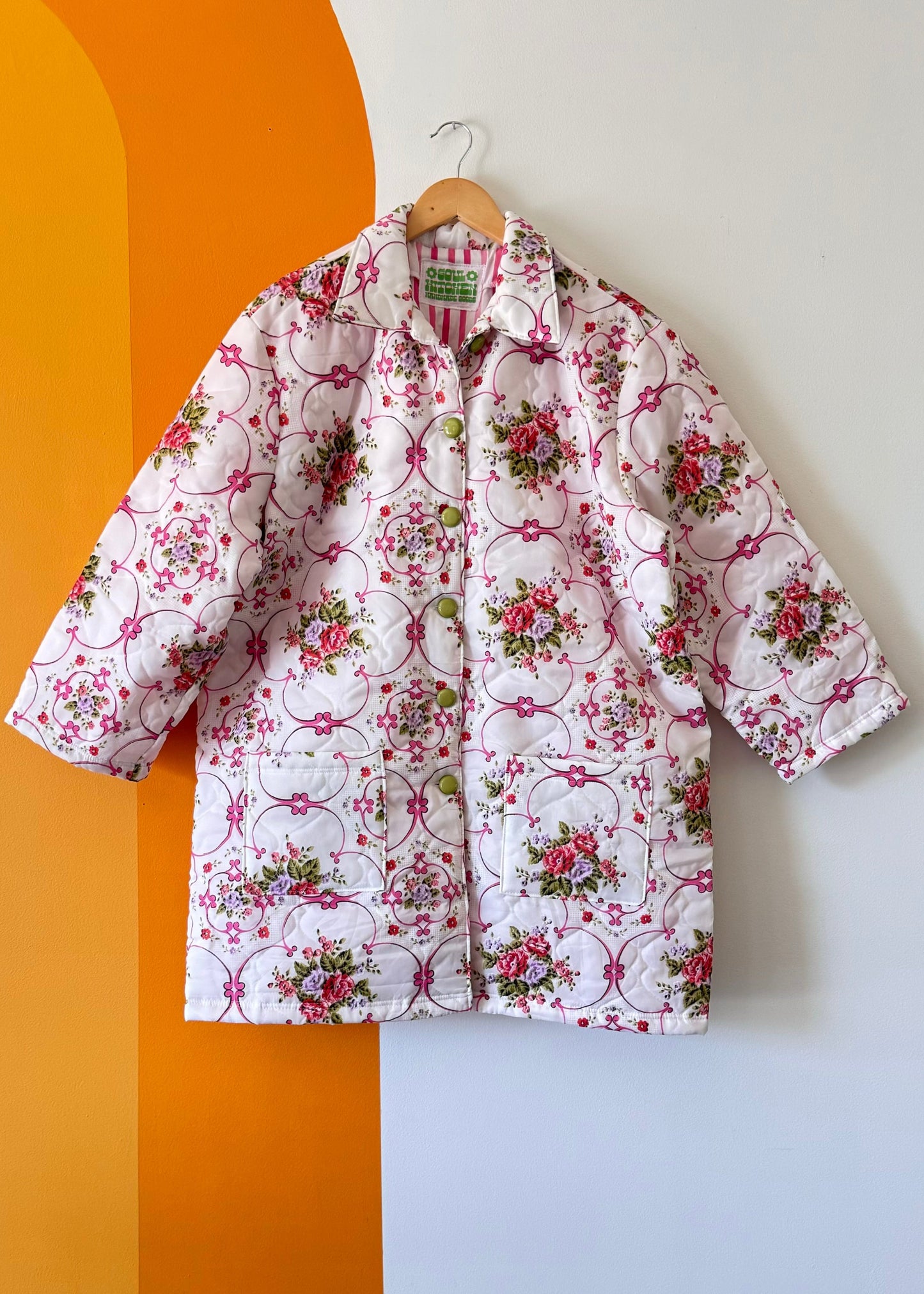 DARLING VINTAGE FLORAL COLLARED COAT (L/XL)