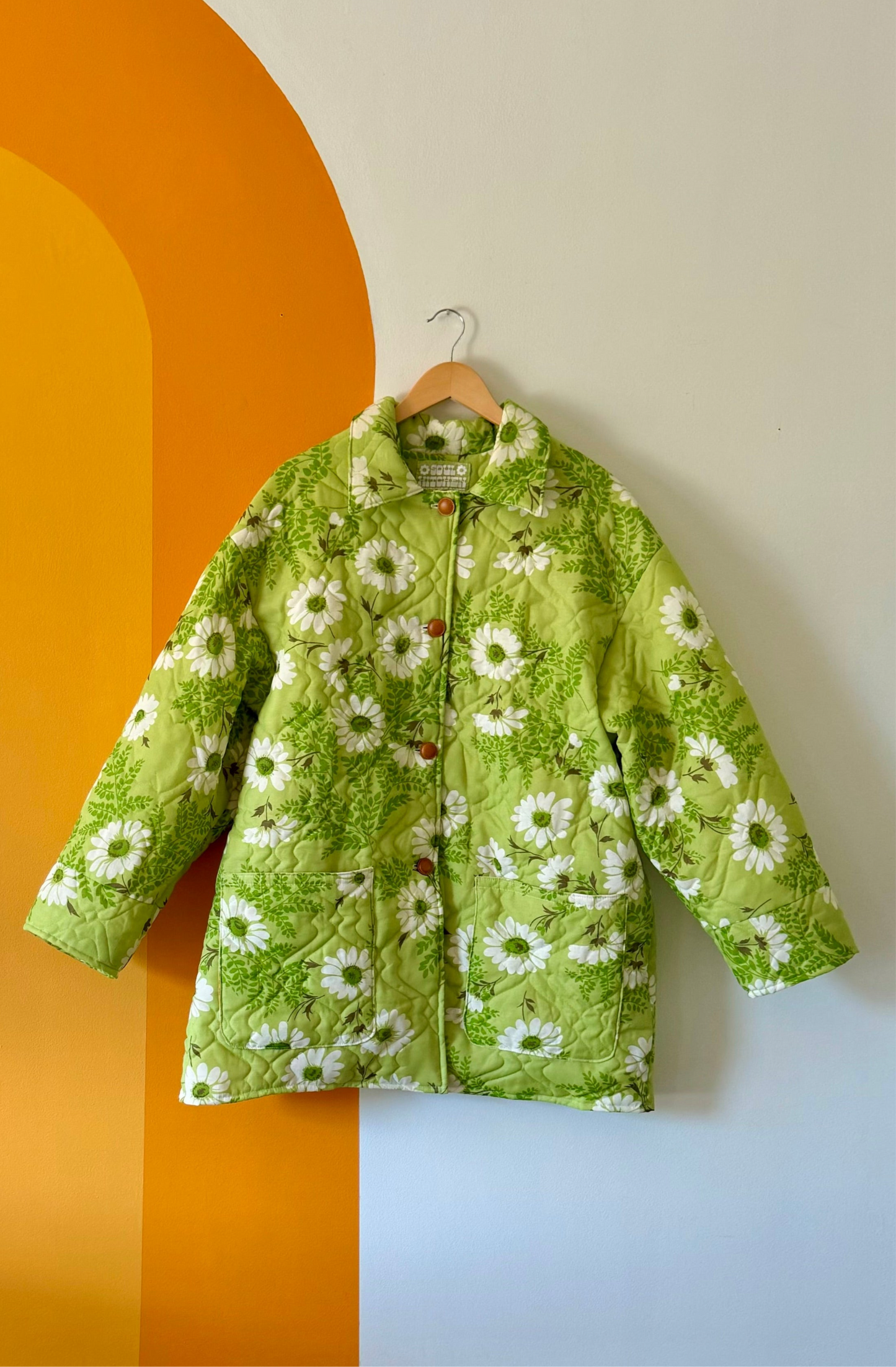 GREEN WITH ENVY COLLARED COAT (L/XL)