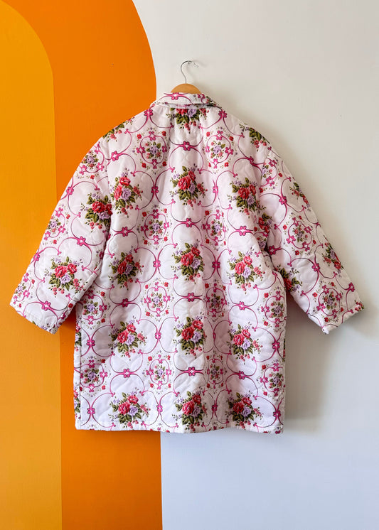 DARLING VINTAGE FLORAL COLLARED COAT (L/XL)