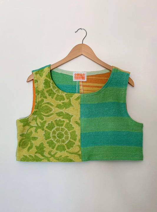 STRIPEY MASH-UP TOWEL TOP (up to size XL)