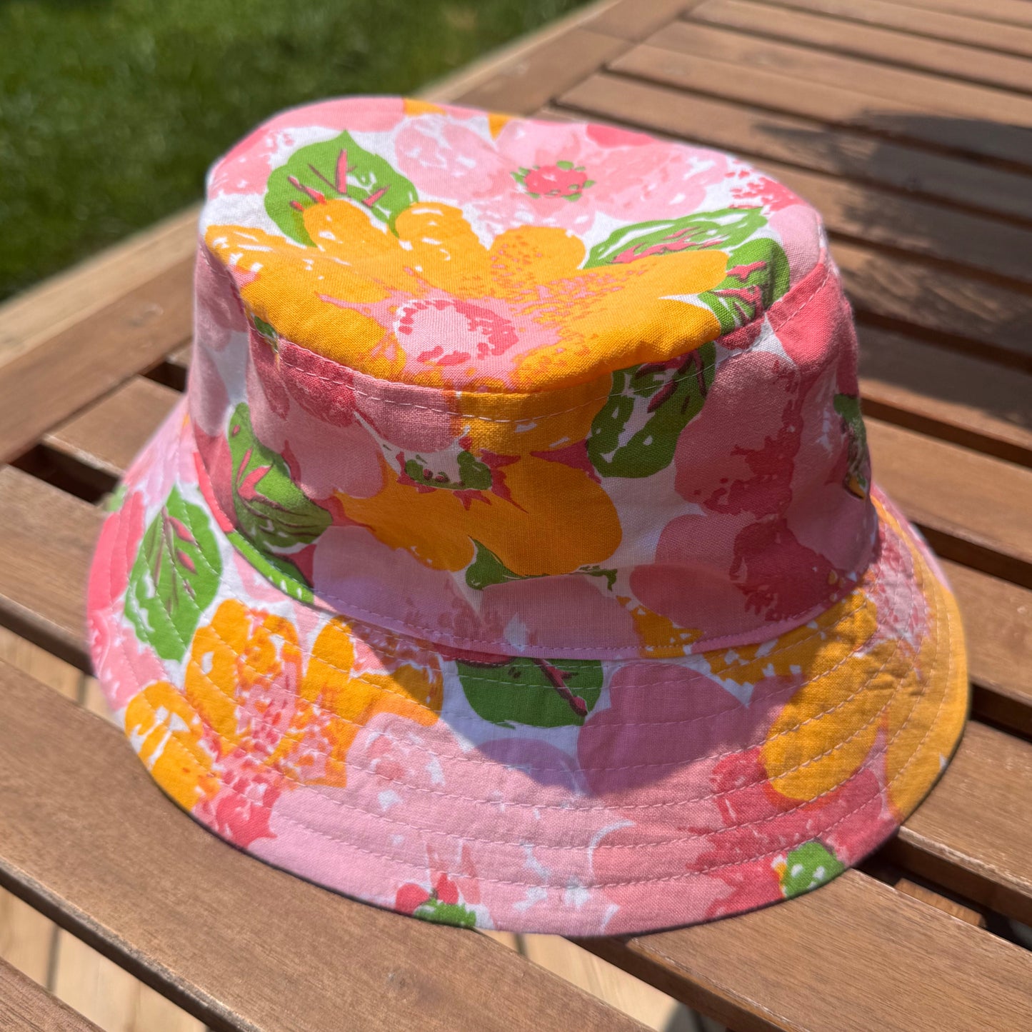 PINK PEONY BUCKET HAT