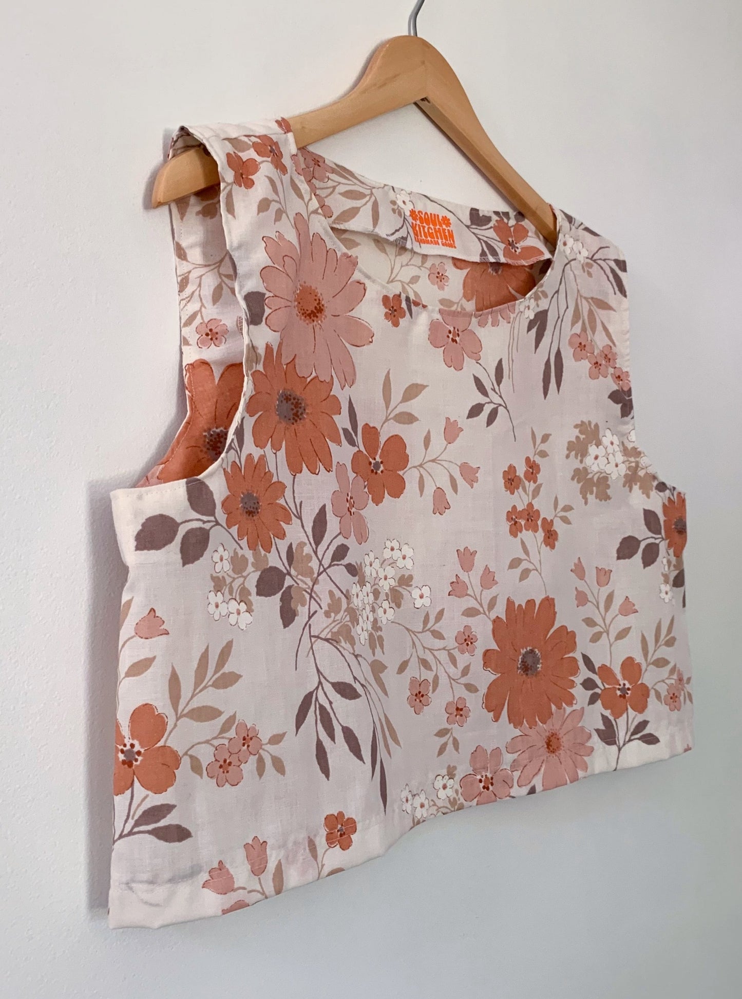 RUST FLORAL CROP TANK (L/XL)