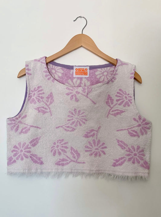TOWEL TOP in purple meadows (up to size XL)