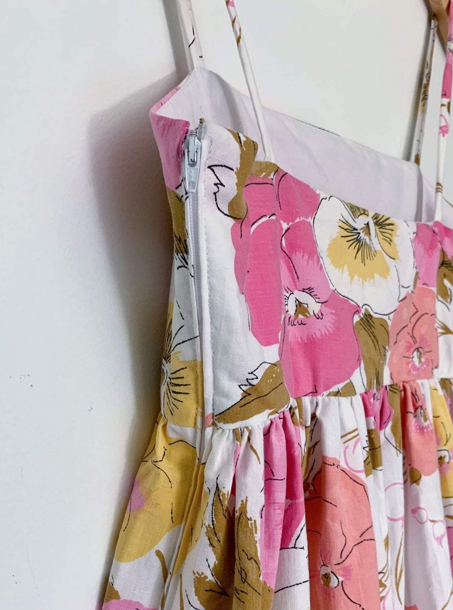 PINK PANSIES BABYDOLL DRESS (S)