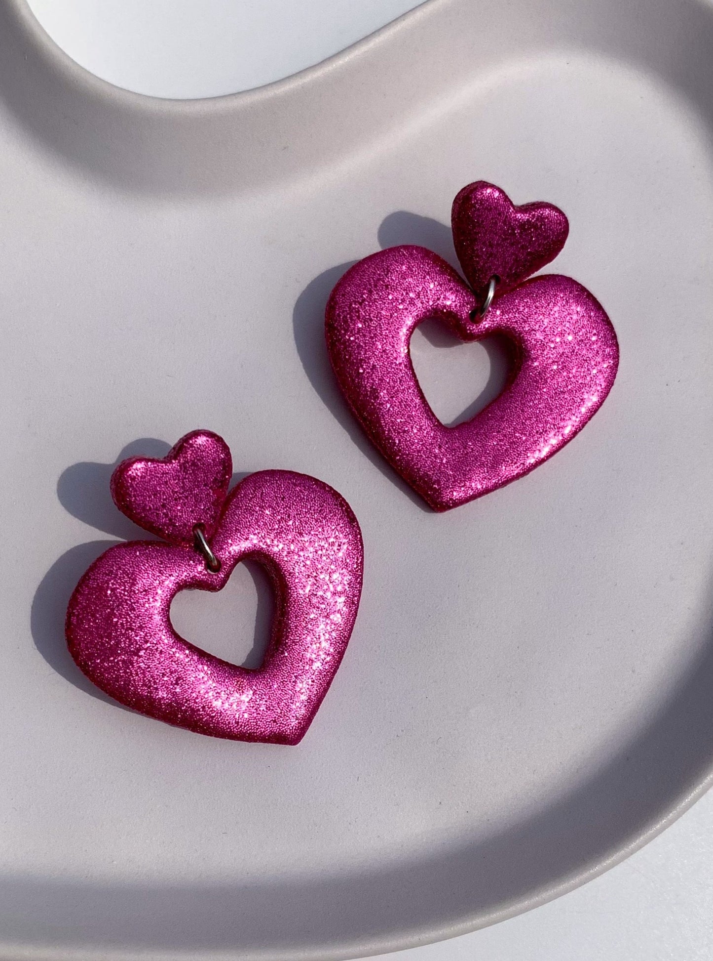 BIG LOVE in berry glitter