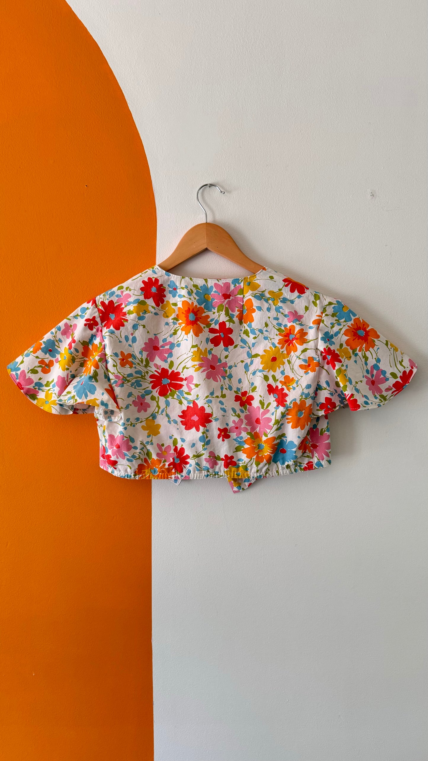 MULTI COLOUR FLORAL 2 PIECE SKIRT & TOP SET (M)