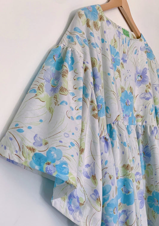 BLUE COSMOS FLOWY DRESS (S/M)