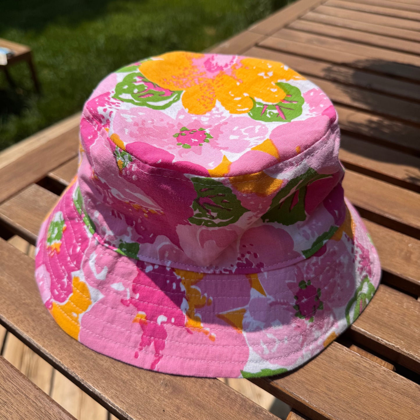 PINK PEONY BUCKET HAT