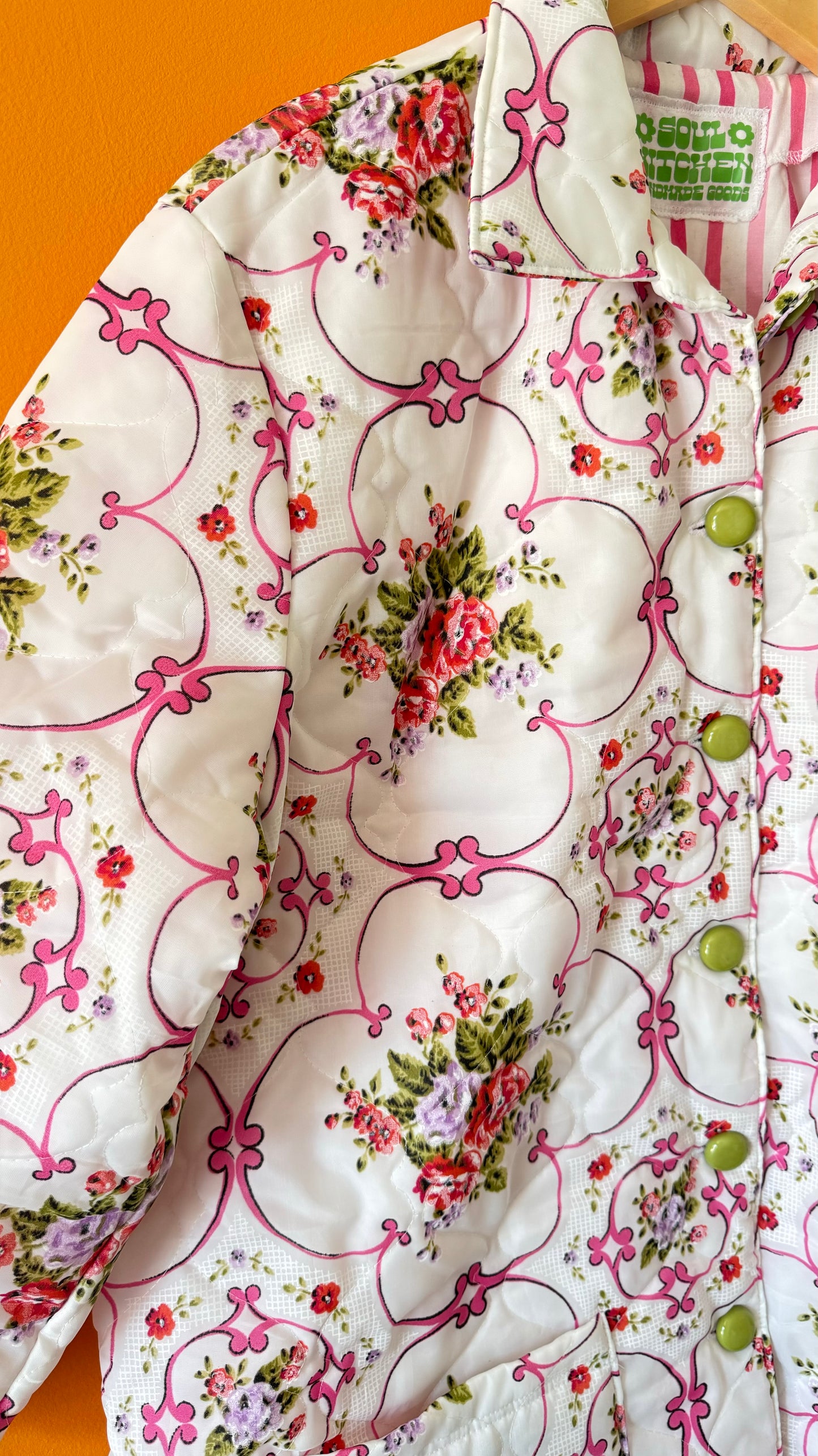 DARLING VINTAGE FLORAL COLLARED COAT (L/XL)