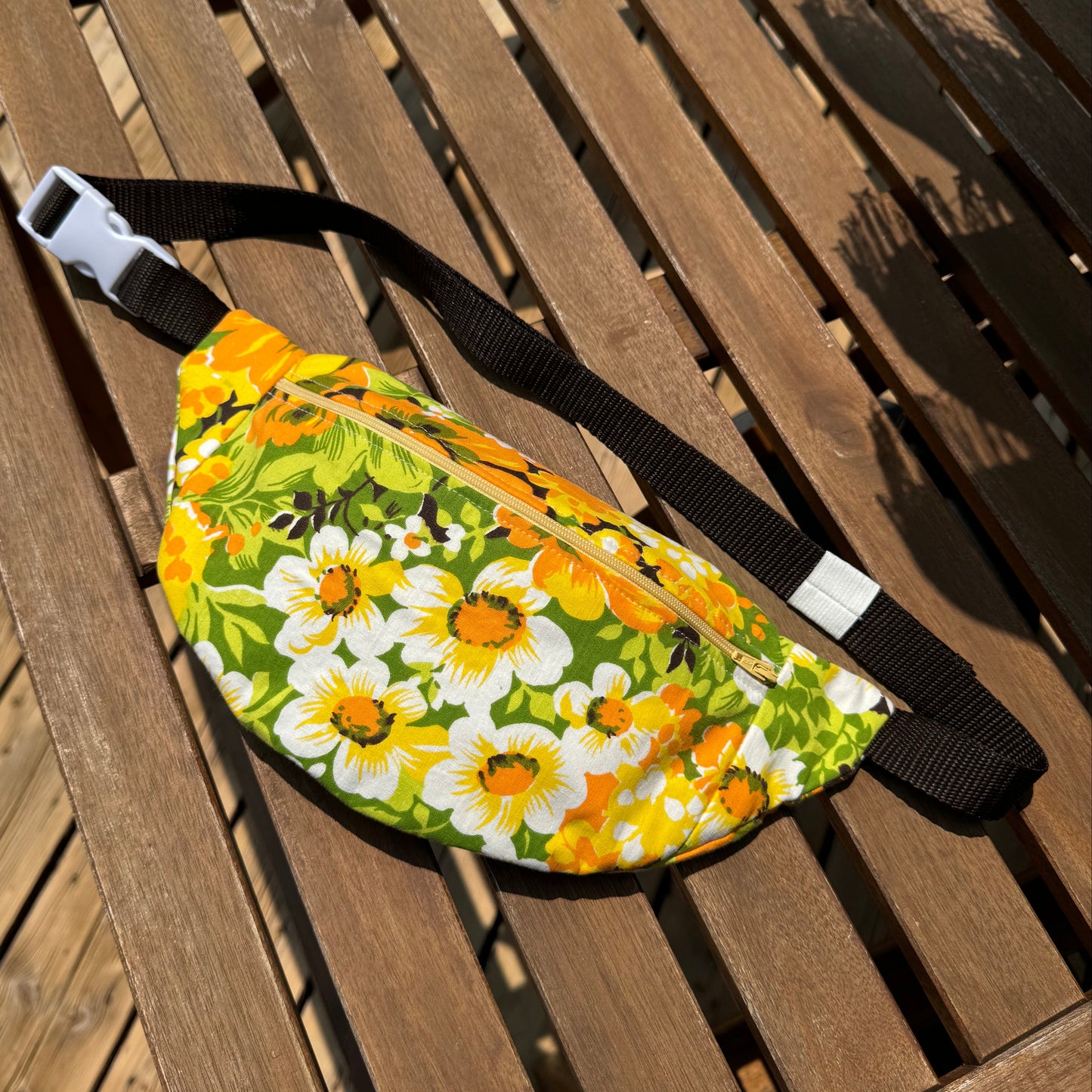 ORANGE FLORAL FANNY PACK