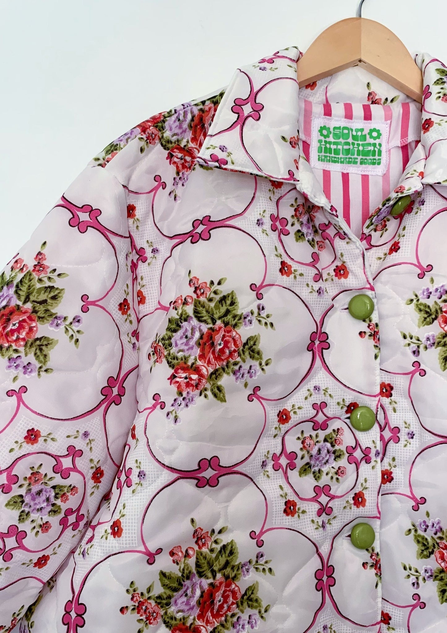 DARLING VINTAGE FLORAL COLLARED COAT (L/XL)