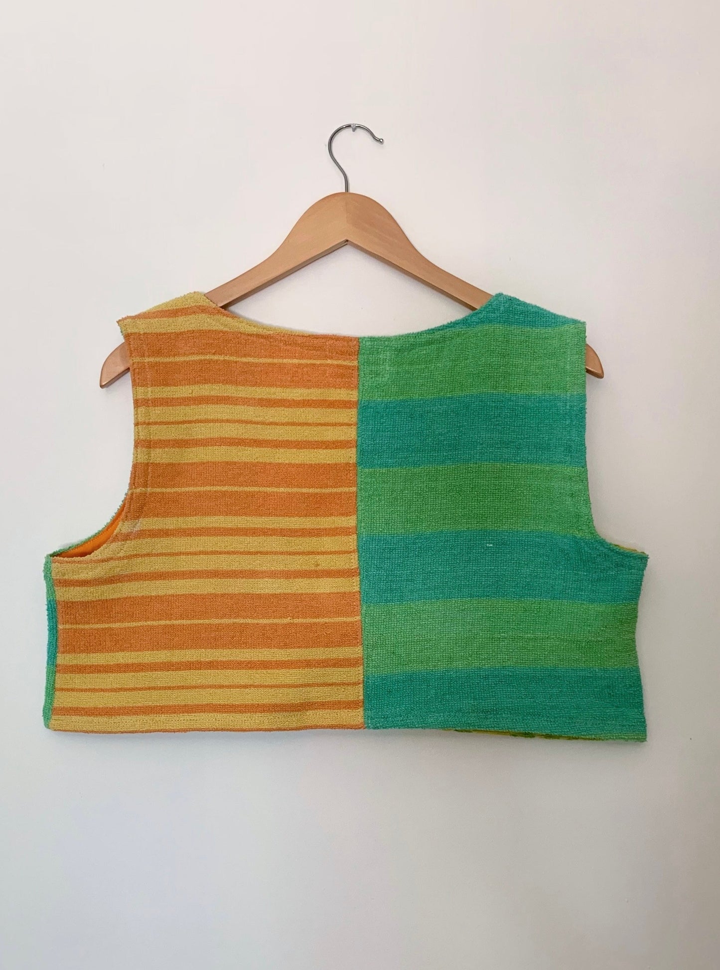 STRIPEY MASH-UP TOWEL TOP (up to size XL)