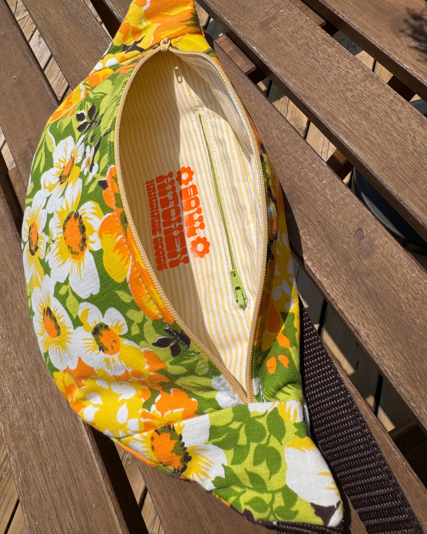 ORANGE FLORAL FANNY PACK