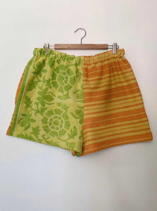 STRIPEY MASH-UP TOWEL SHORTS (L/XL)
