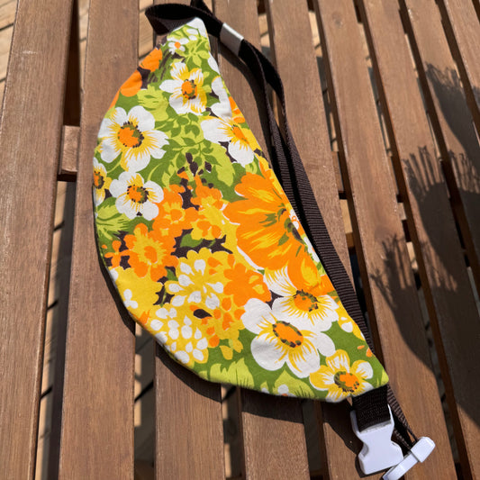 ORANGE FLORAL FANNY PACK