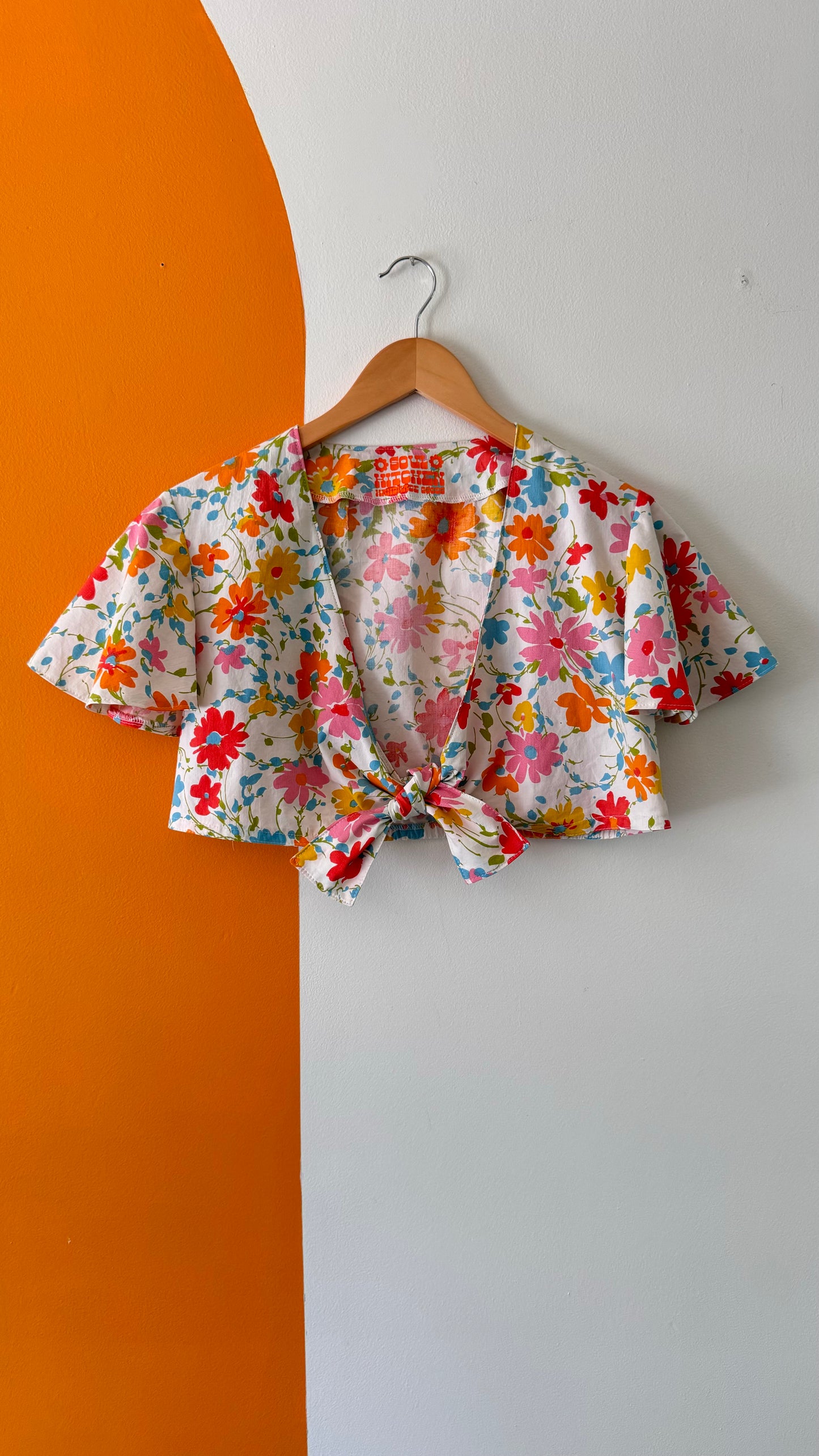 MULTI COLOUR FLORAL 2 PIECE SKIRT & TOP SET (M)