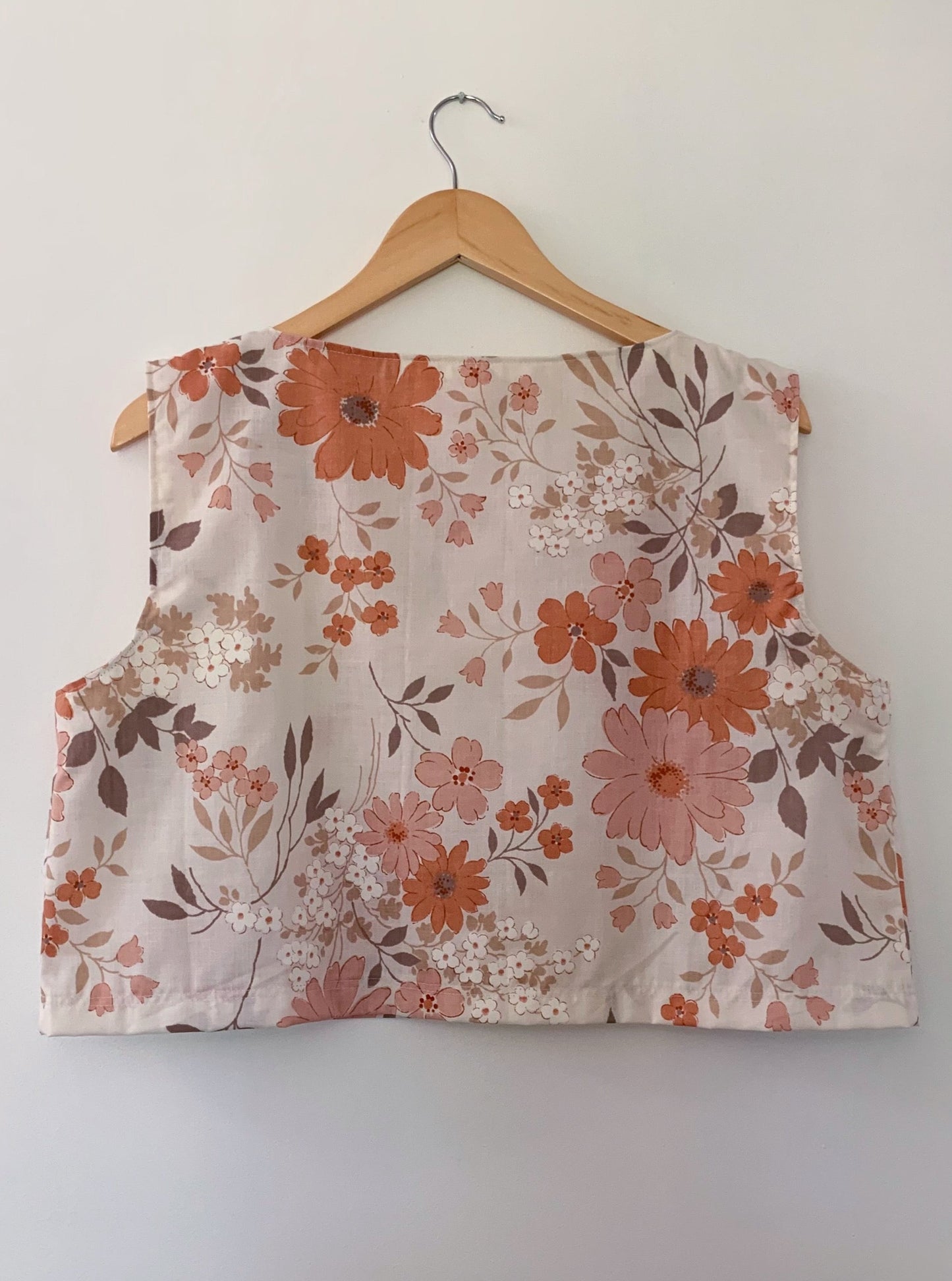 RUST FLORAL CROP TANK (L/XL)