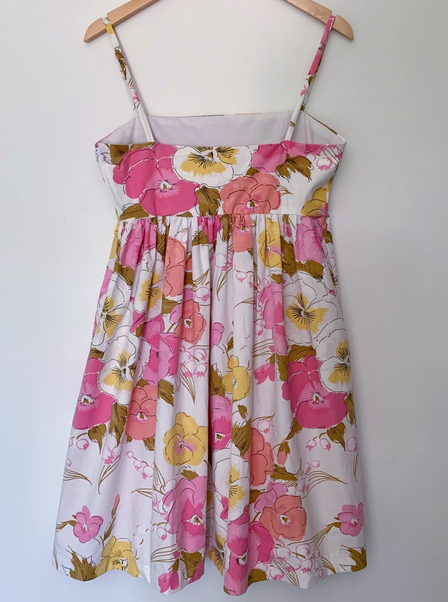 PINK PANSIES BABYDOLL DRESS (S)