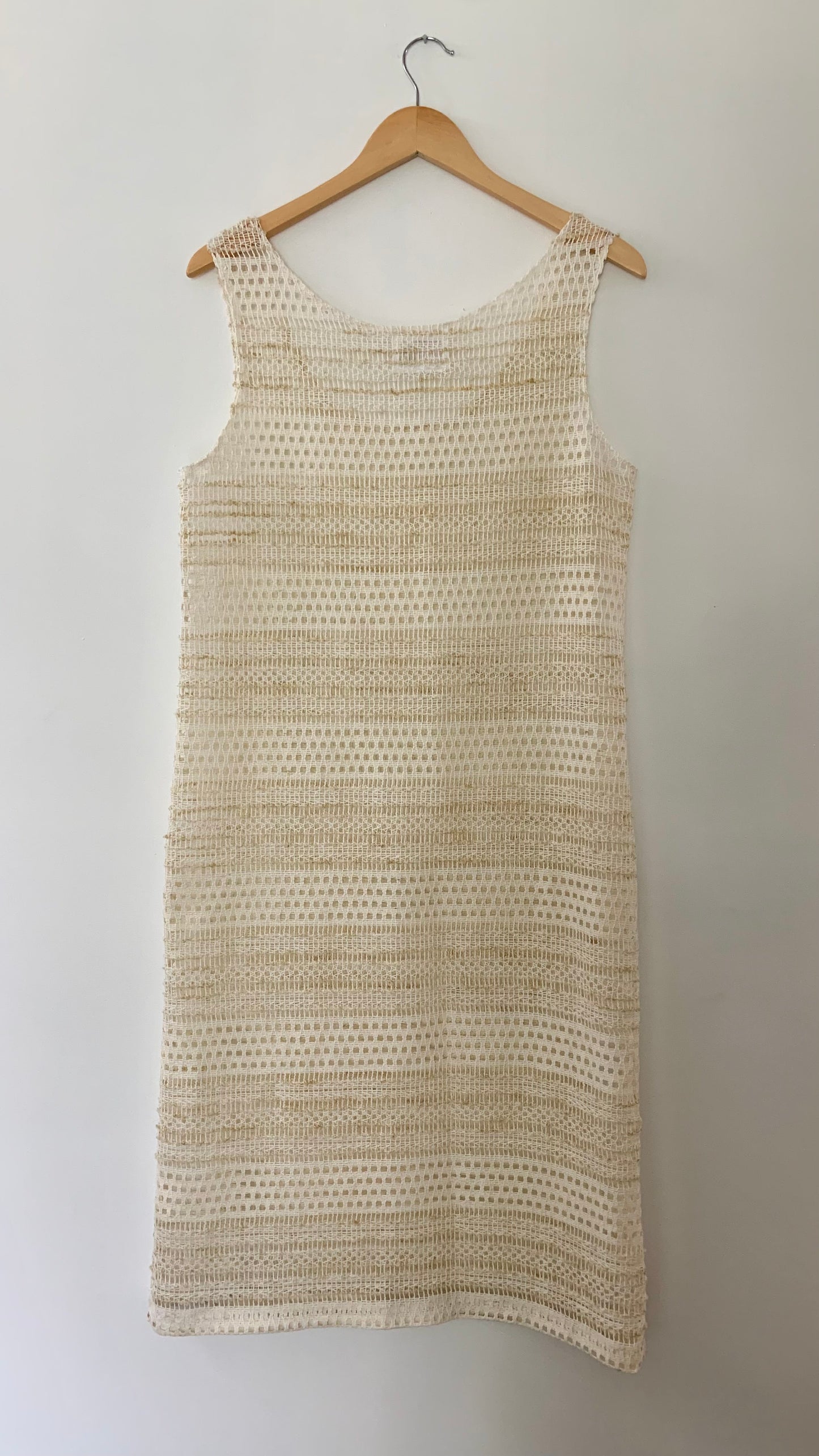 EARTHY CREAM KNIT DRESS (M)