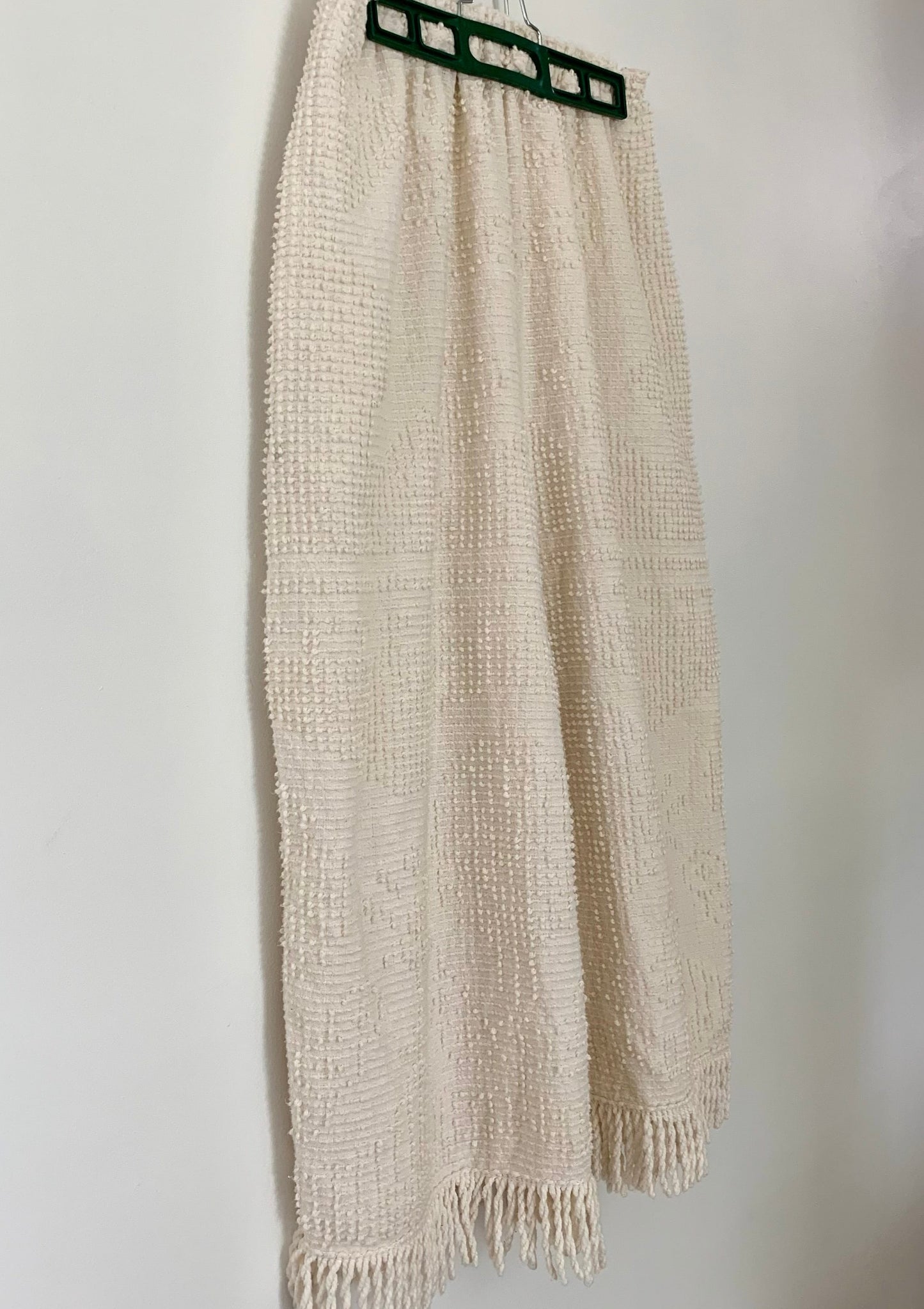 CREAM CHENILLE FRINGE PANTS (S)