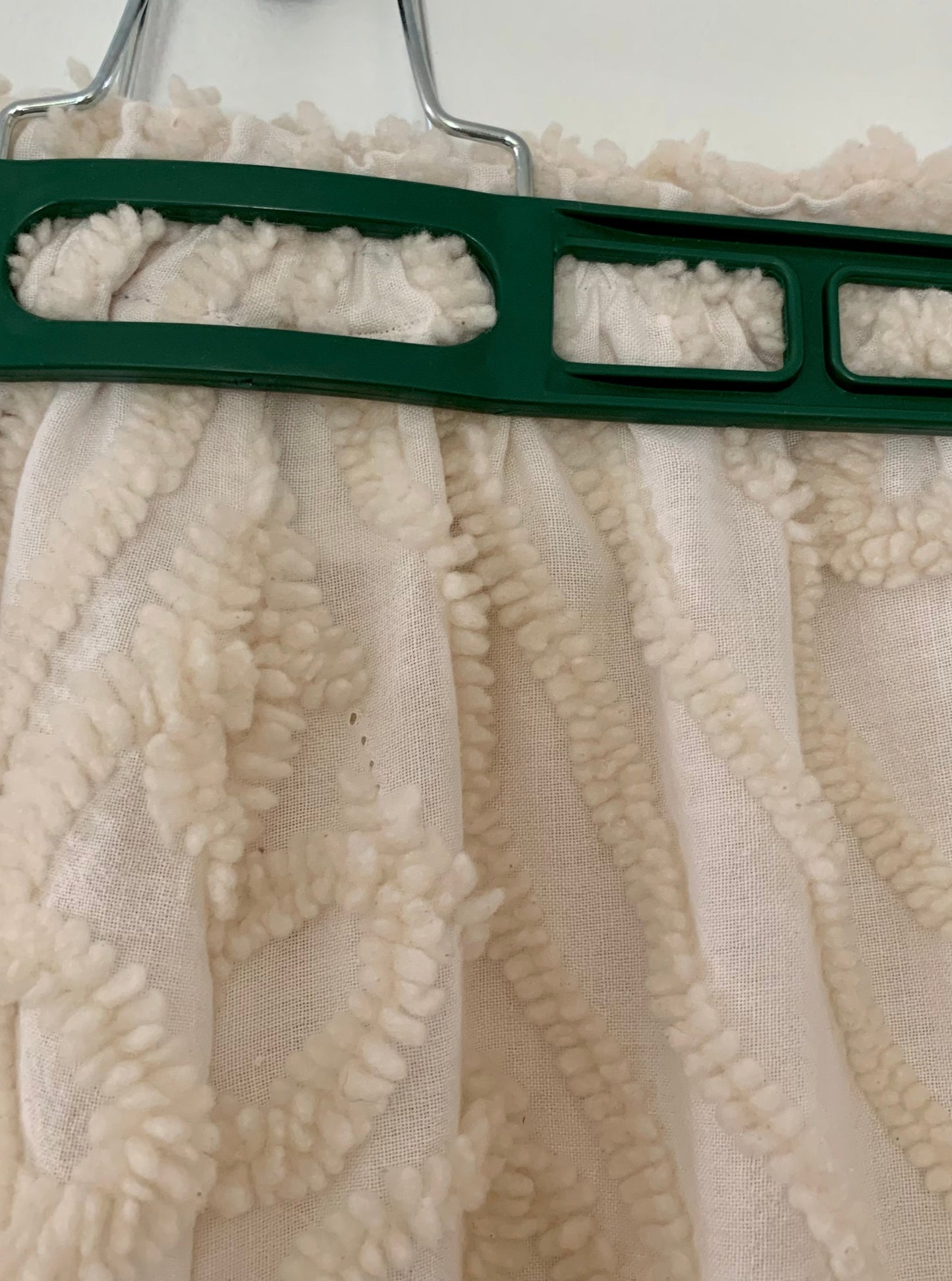 TUFTED CREAM FRINGE PANTS (M)