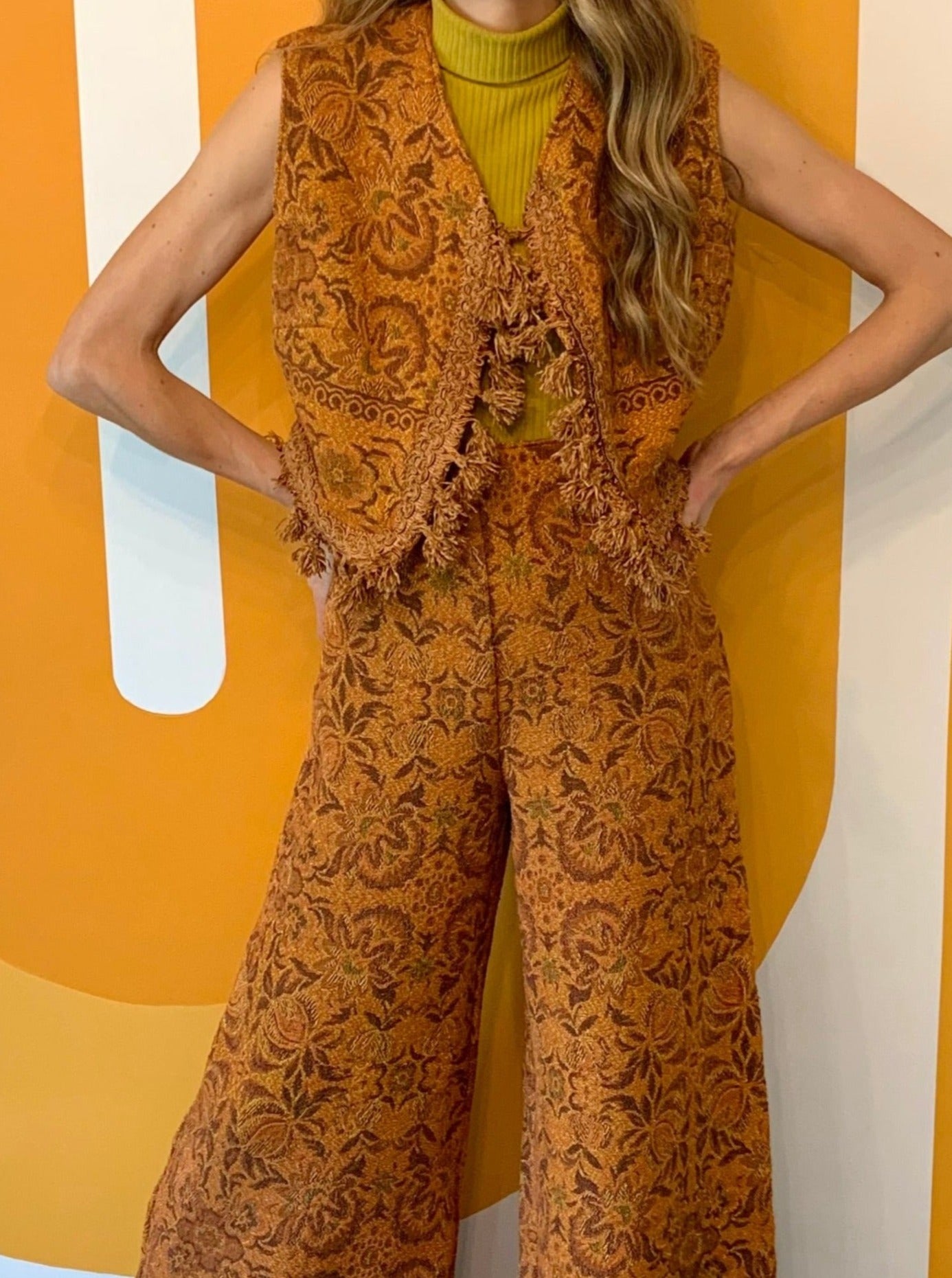 1970s DAYDREAM 2 PIECE PANT & VEST SET (M)