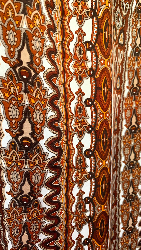 RICH CHOCOLATE TONED SILKY HALTER DRESS (S)