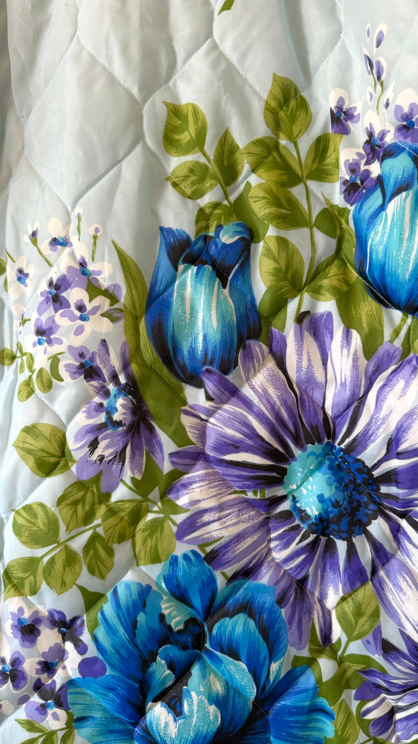 BLUE BLOSSOMS COLLARED COAT (M/L)