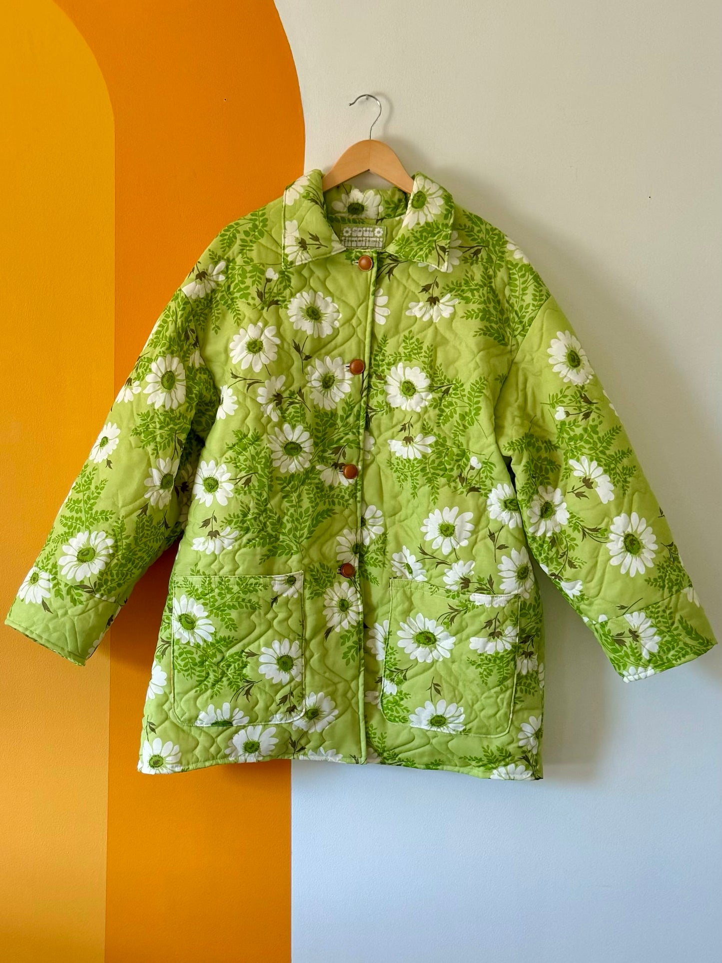 GREEN WITH ENVY COLLARED COAT (L/XL)