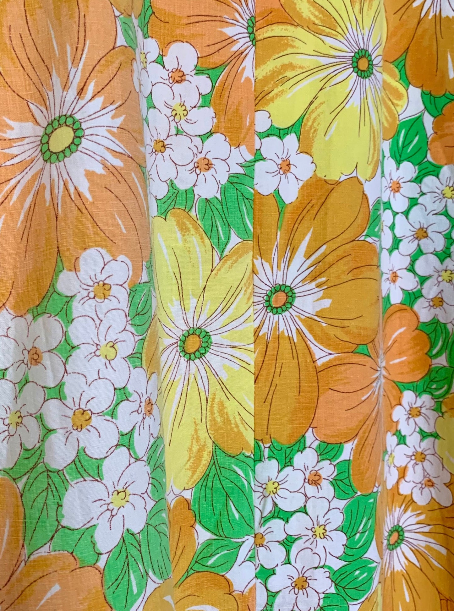ORANGE ALOHA HIPPIE DRESS (L)