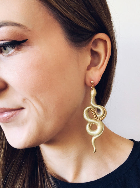 SNAKES! in olive glitter