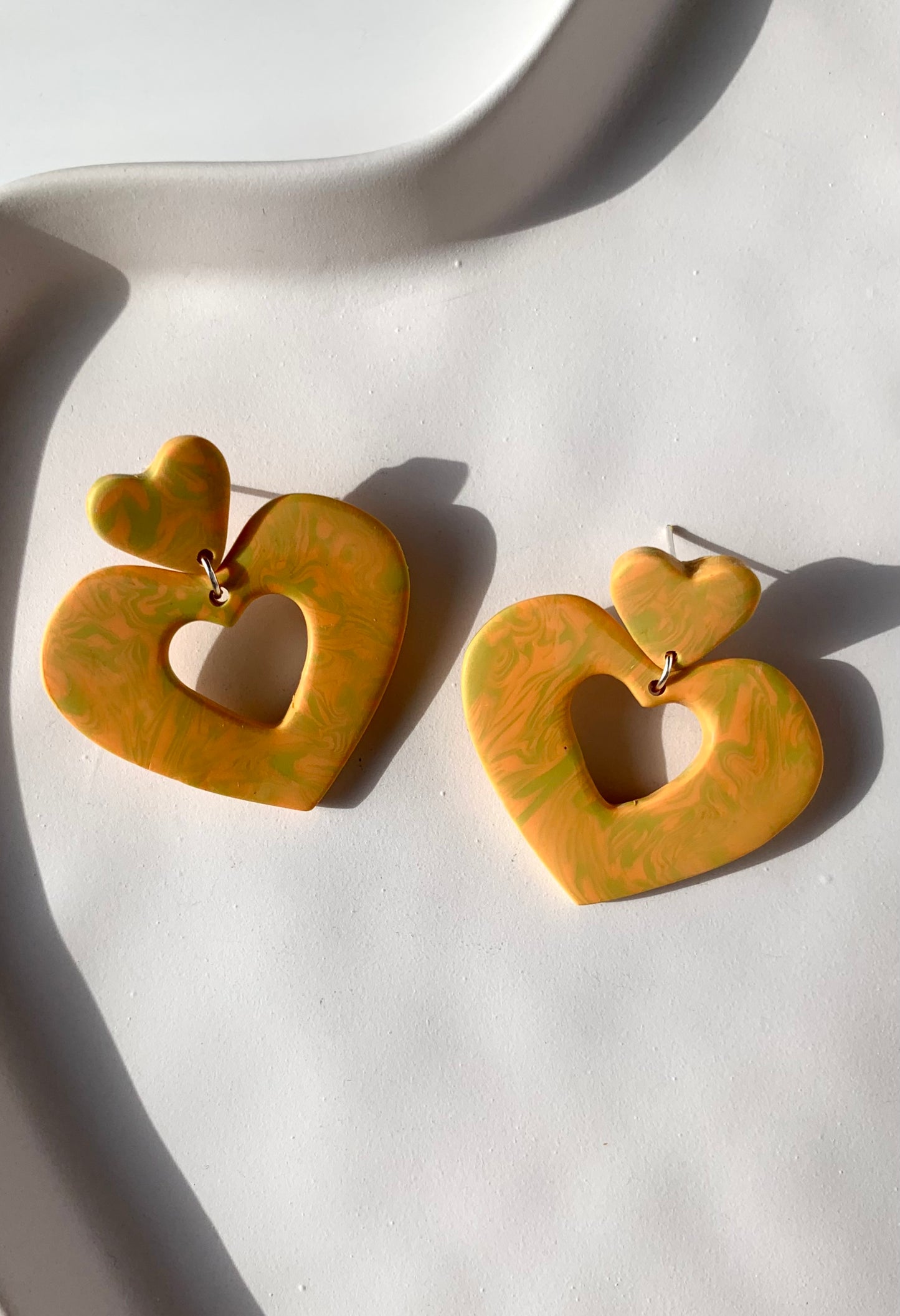 BIG LOVE in clementine & chartreuse swirl