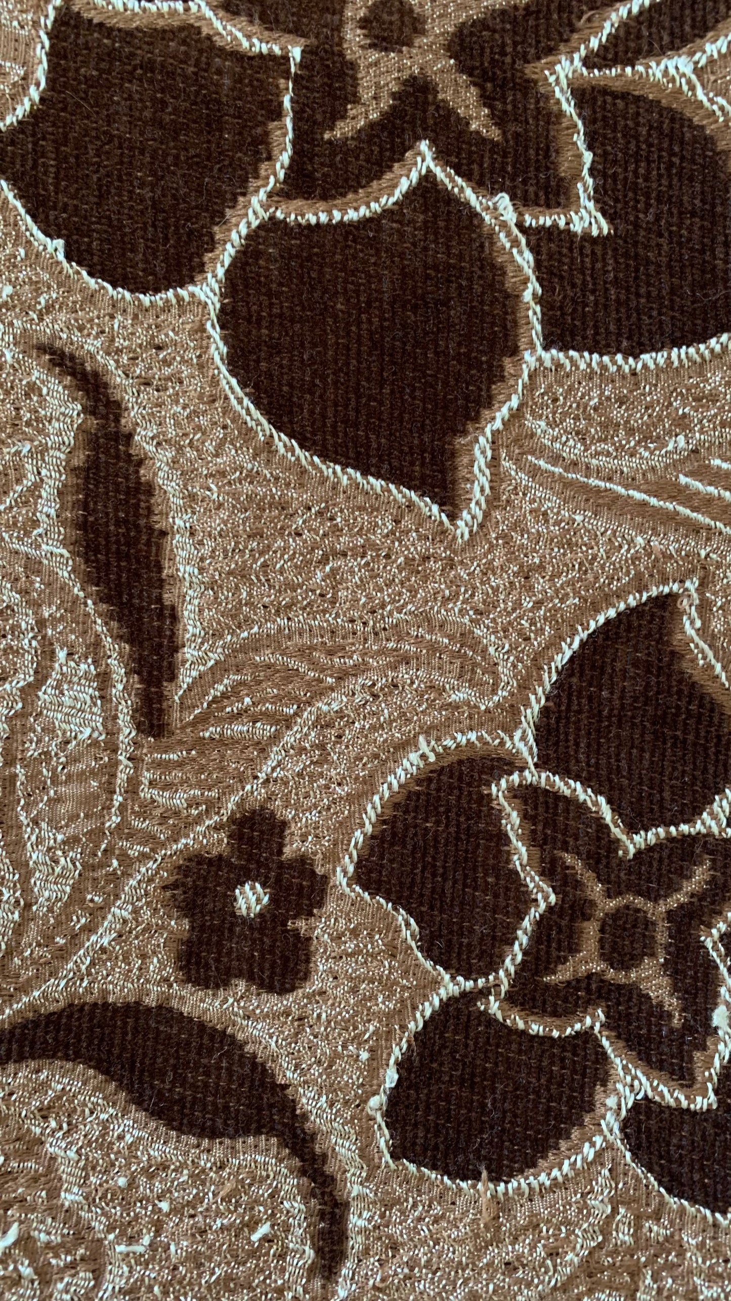BROWN FLORAL FRINGE DUSTER (O/S)