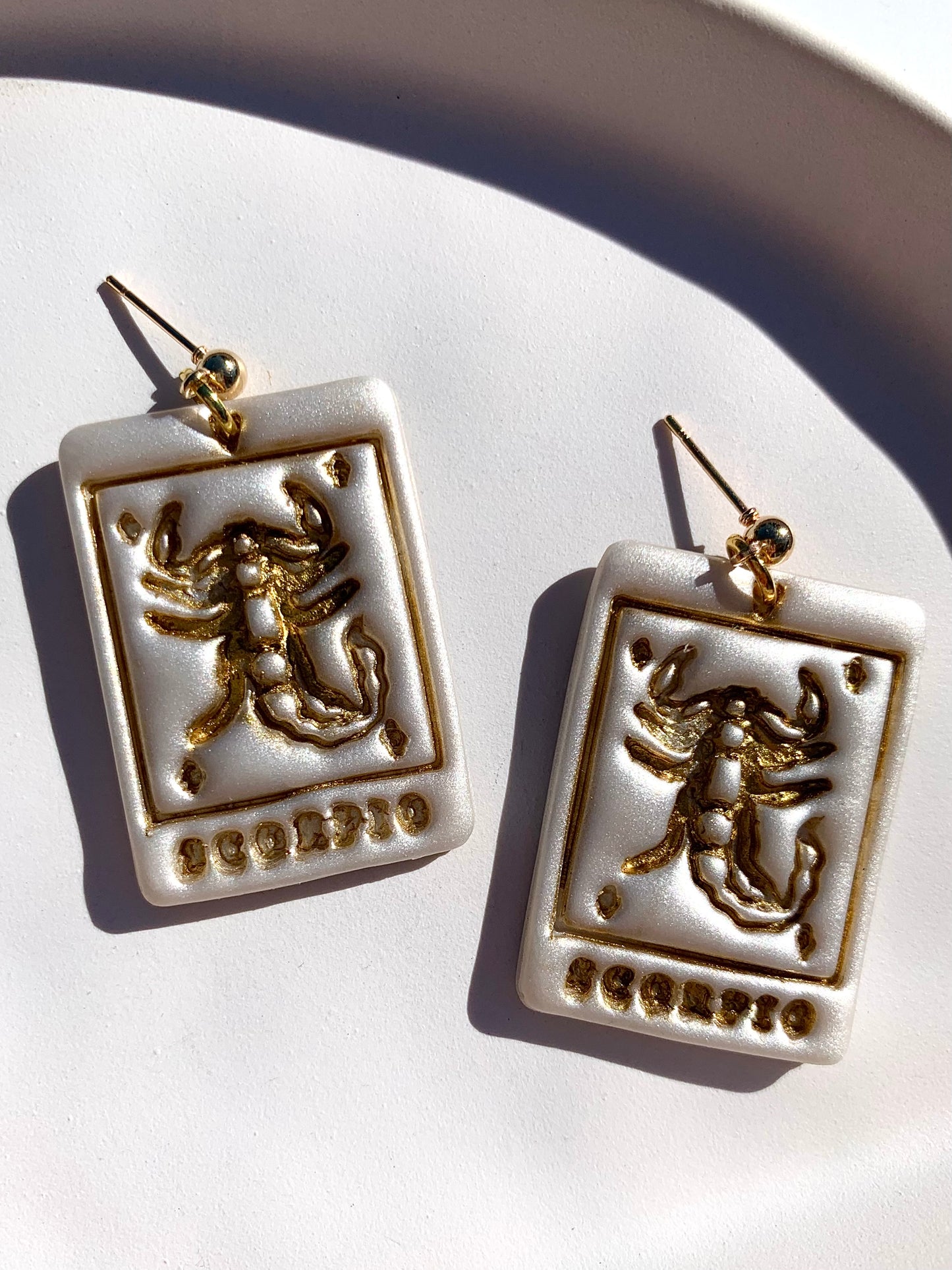 ZODIAC TAROT in cream pearl & gold *SCORPIO*