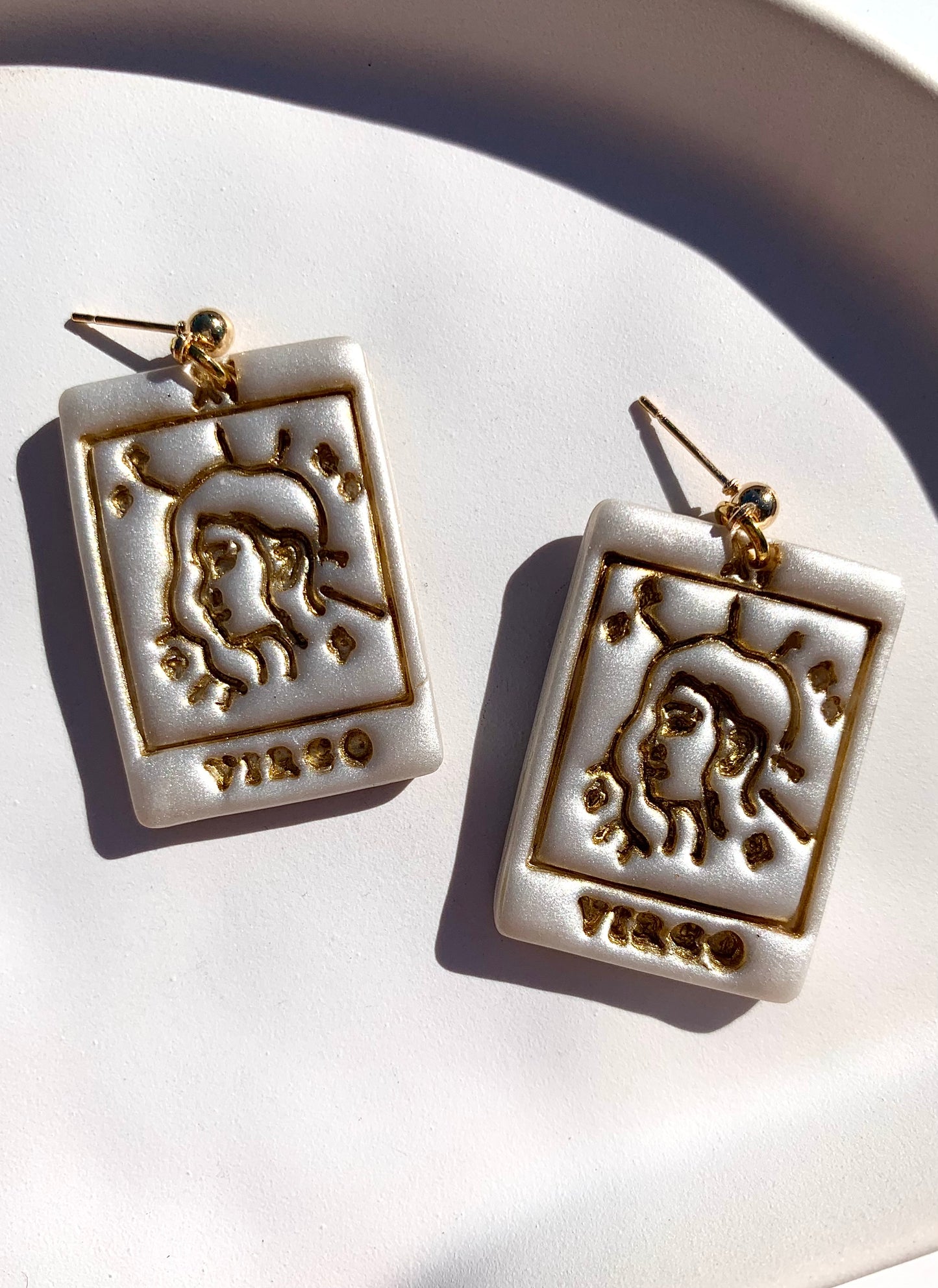 ZODIAC TAROT in cream pearl & gold *VIRGO*