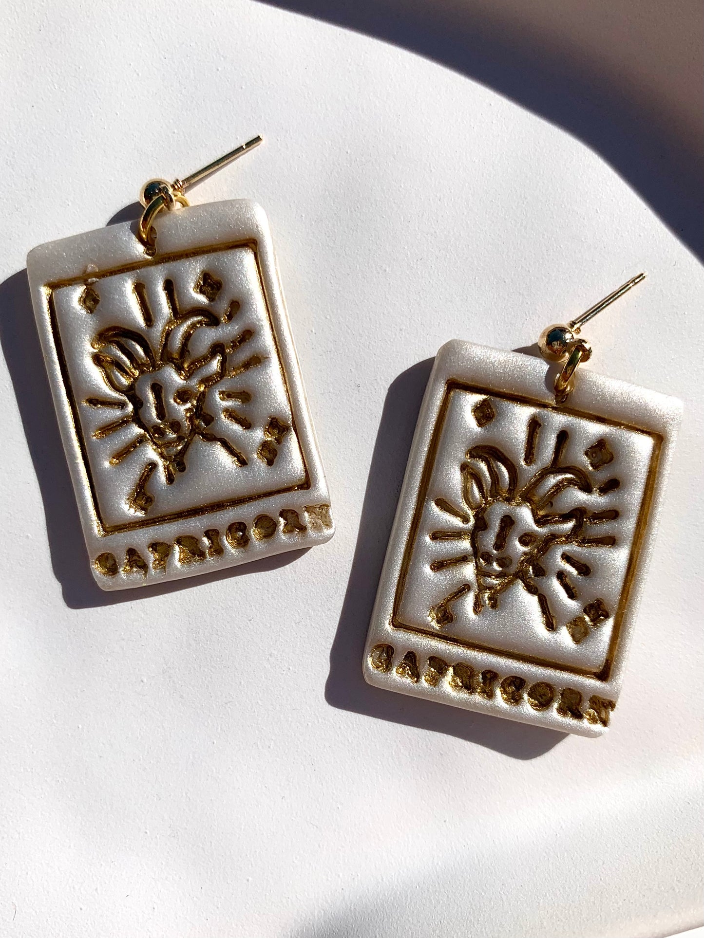 ZODIAC TAROT in cream pearl & gold *CAPRICORN*