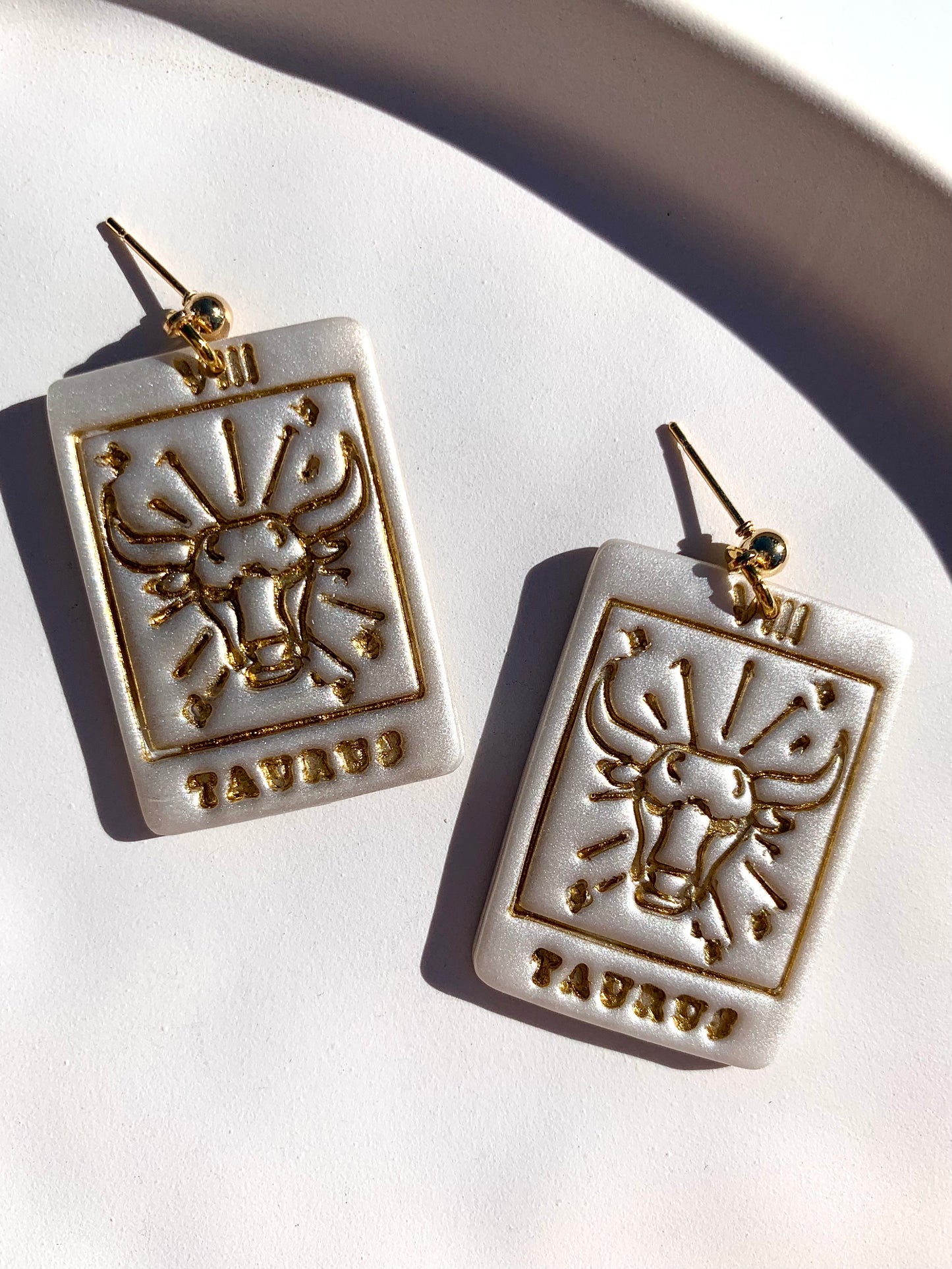 ZODIAC TAROT in cream pearl & gold *TAURUS*