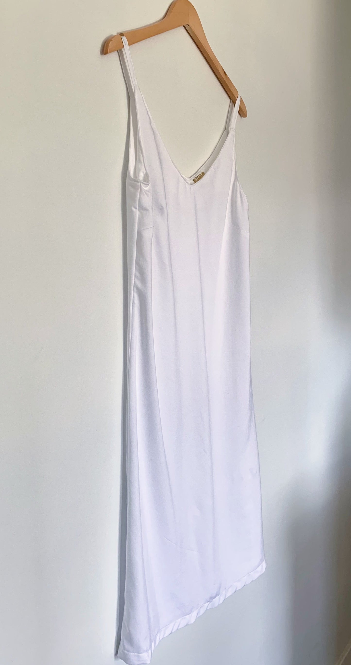 DRESS in tufted lace with bell sleeves INCLUDES SLIP FOR UNDERNEATH (size SMALL)