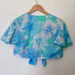 BLUE FLORAL BREEZE 2 PIECE SKIRT & TOP SET (M)