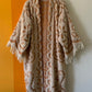 TUFTED TAN FRINGY DUSTER (O/S)