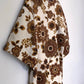 BOLD BROWN FLORAL HIPPIE DRESS (M)