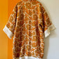 70s PALETTE BROCADE FRINGE DUSTER (O/S)