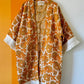 70s PALETTE BROCADE FRINGE DUSTER (O/S)