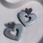 BIG LOVE in silver glitter