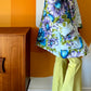 BLUE BLOSSOMS COLLARED COAT (M/L)