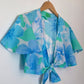 BLUE FLORAL BREEZE 2 PIECE SKIRT & TOP SET (M)