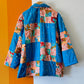 GROOVY YARN-TIED QUILT COLLARED COAT (M/L)